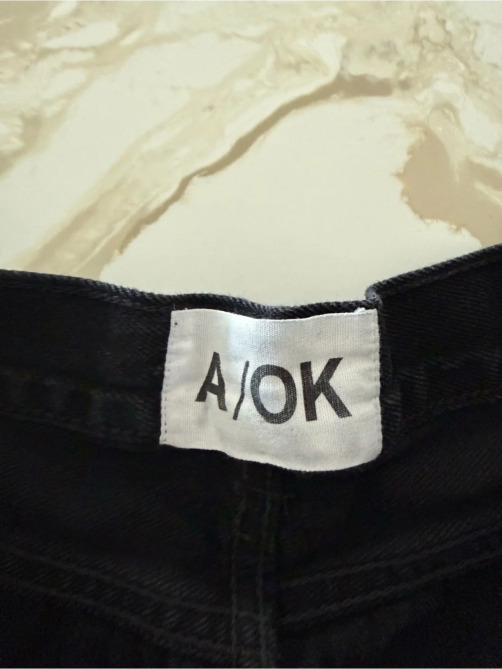 A/OK Black Distressed Denim Cutoff Shorts Size Small